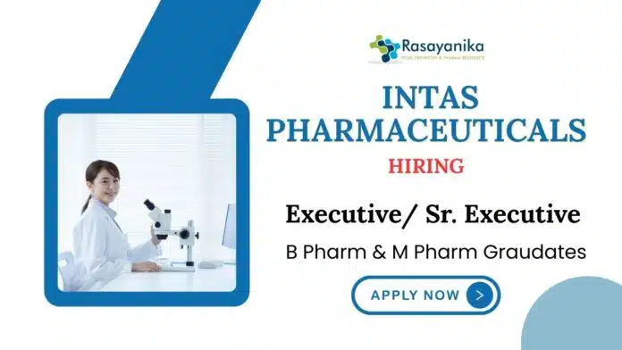 Latest M Pharm Jobs at Intas Pharmaceuticals | Attend the Walk-in Drive Latest M Pharm Jobs at Intas Pharmaceuticals | Attend the Walk-in Drive