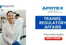 Latest Pharma Jobs at Apotex | Apply Now for Trainee Regulatory Affairs Position Latest Pharma Jobs at Apotex Apply Now for Trainee Regulatory Affairs Position