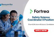 Latest Pharma Jobs at Fortrea | Apply Now for Safety Science Coordinator Role Data Management Job at Pfizer | M Pharma Candidates Apply Now
