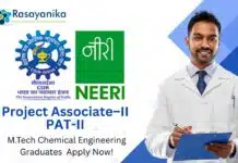 Latest Project Associate Jobs at CSIR-NEERI | M.Tech Chemical Engineering Candidates Apply Now Latest Project Associate Jobs at CSIR-NEERI | M.Tech Chemical Engineering Candidates Apply Now