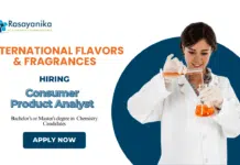 Latest Scientist Position at IFF | Apply now for Consumer Product Analyst Role Analytical Chemistry Jobs