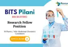 M Pharm Jobs at BITS Pilani | Apply Now for Research Fellow Position M Pharm Jobs at BITS Pilani | Apply Now for Research Fellow Position