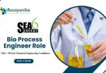 M Tech Chemical Engineering Job at Sea6 Energy | Apply Now for Bio Process Engineer Role M Tech Chemical Engineering Job at Sea6 Energy | Apply Now for Bio Process Engineer Role