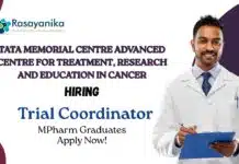 MPharm Jobs at ACTREC | Apply Now For The Trial Coordinator Role MPharm Jobs at ACTREC | Apply Now For The Trial Coordinator Role