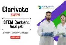 BPharm Jobs at Clarivate | Apply Now for the Associate STEM Content Analyst Role MSc Biotechnology Jobs at Clarivate Apply Now for the Associate STEM Content Analyst Role (1)