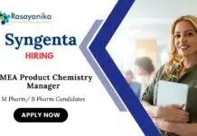 MSc Chemistry Jobs at Syngenta | Apply Now for AMEA Product Manager Role MSc Chemistry Jobs at Syngenta | Apply Now for AMEA Product Manager Role