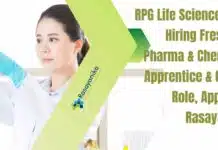 RPG Life Sciences Ltd Hiring Freshers Pharma & Chem For Apprentice & QA/QC Role, Apply on Rasayanika Freshers Pharma & Chem Job Vacancies at RPG Life Sciences Ltd