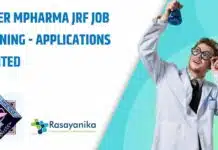 NIPER MPharma JRF Job Opening – Applications Invited MPharma Latest JRF Jobs in NIPER