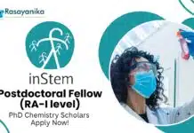 PhD Chemistry Jobs at inSTEM | Apply Now For The Postdoctoral Fellow Role PhD Chemistry Jobs at inSTEM | Apply Now For The Postdoctoral Fellow Role