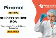 Pharma Jobs at Piramal Group | BSc Graduates Apply Now for the Senior Executive Role Pharma Jobs at Piramal Group BSc Graduates Apply Now for the Senior Executive Role