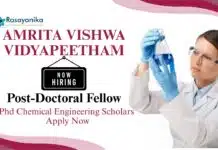 Post Doctoral Fellow Vacancy | Phd Chemical Engineering Scholars Apply Now Post-Doctoral Fellow Vacancy | Phd Chemical Engineering Scholars Apply Now