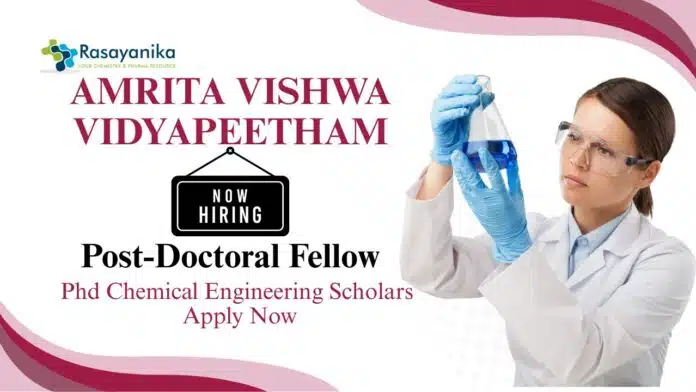 Post-Doctoral Fellow Vacancy Phd Chemical Engineering Scholars Apply Now Post-Doctoral Fellow Vacancy | Phd Chemical Engineering Scholars Apply Now