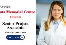 Project Associate Jobs at Tata Memorial Centre | M Pharm Candidates Apply Now Project Associate Jobs at Tata Memorial Centre | M Pharm Candidates Apply Now