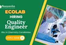 Quality Engineer Jobs at Ecolab | BSc Chemistry Candidates Apply Now Quality Engineer Jobs at Ecolab | BSc Chemistry Candidates Apply Now