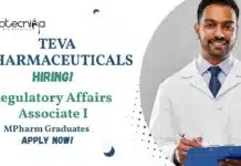Regulatory Affairs Job Vacancy at Teva Pharmaceuticals | MPharm Graduates Apply Now Regulatory Affairs Job Vacancy at Teva Pharmaceuticals | MPharm Graduates Apply Now