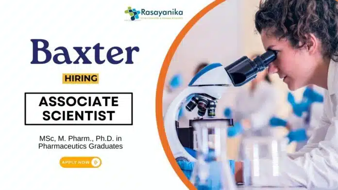 Research Jobs at Baxter MScMPharm Graduates Apply Now for the Associate Scientist Role Research Jobs at Baxter MScMPharm Graduates Apply Now for the Associate Scientist Role