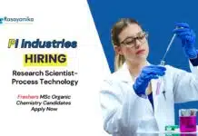 Freshers Jobs at PI Industries | MSc Organic Chemistry Candidates Apply Now Freshers Jobs at PI | MSc Organic Chemistry Candidates Apply Now