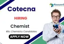 BSc Chemistry Jobs at Cotecna | Apply Now for Chemist Role BSc Chemistry Jobs at Cotecna Apply Now for Chemist Role