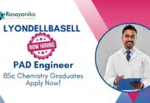 BSc Chemistry Jobs at LyondellBasell | Apply Now For The PAD Engineer Role BSc Chemistry Jobs at LyondellBasell | Apply Now For The PAD Engineer Role