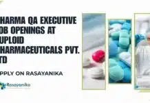 Pharma QA Executive Job Openings at Euploid Pharmaceuticals Pvt. Ltd, Apply on Rasayanika Pharma QA Executive Job Openings