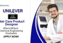 Chemical Engineering Job at Unilever | Apply Now For The Hair Care Product Designer Role Chemical Engineering Job at Unilever | Apply Now For The Hair Care Product Designer Role
