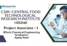 Chemical Engineering Jobs at CSIR-CFTRI | Apply Now For The Project Associate Role Chemical Engineering Jobs at CSIR-CFTRI | Apply Now For The Project Associate Role