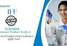 Chemical Engineering Jobs at IFF | Apply Now For The Scientist (Consumer Product Analyst) Chemical Engineering Jobs at IFF | Apply Now For The Scientist (Consumer Product Analyst)