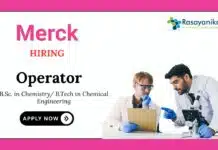 Chemical Engineering Jobs at Merck | Apply Now for Operator Role Chemical Engineering Jobs at Merck Apply Now for Operator Role