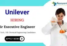 Chemical Engineering Jobs at Unilever | Apply Now for Sr Executive Engineer Position Chemical Engineering Jobs at Unilever | Apply Now for Sr Executive Engineer Position