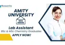 Chemistry Jobs at Amity University | Apply Now For The Lab Assistant Role Chemistry Jobs at Amity University | Apply Now For The Lab Assistant Role
