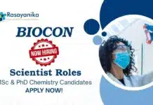 MSc & PhD Chemistry Jobs at Biocon | Apply Now For The Scientist Role Chemistry Jobs at Biocon | Apply Now For The Scientist Role