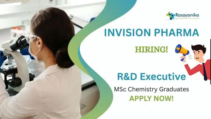 Chemistry Jobs at Invision Pharma Apply Now For The Research and Development Executive Role Chemistry Jobs at Invision Pharma | Apply Now For The Research and Development Executive Role