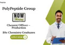 Chemistry Jobs at PolyPeptide Group | Apply Now For The Production Officer Role Chemistry Jobs at PolyPeptide Group | Apply Now For The Production Officer Role