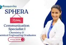 Chemistry Jobs at Sphera | Apply Now For The Communication Specialist Role Chemistry Jobs at Sphera | Apply Now For The Communication Specialist Role