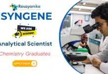 Exciting Chemistry Jobs in Bangalore: Join Syngene as an Analytical Scientist Chemistry Jobs in Bangalore Analytical Scientist Role at Syngene- Apply Now