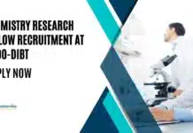 Chemistry Research Fellow Recruitment at DRDO-DIBT – Apply Now Govt MSc Chemistry Vacancies at DRDO-DIBT