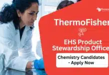 MSc Chemistry Jobs at ThermoFisher | Apply Now for EHS Product Stewardship Officer MSc Chemistry Jobs at ThermoFisher | Apply Now for EHS Product Stewardship Officer
