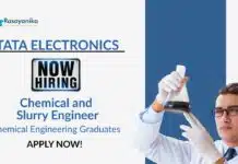 Engineering Jobs at Tata Electronics | Apply now For The Chemical and Slurry Engineer Role Engineering Jobs at Tata Electronics | Apply now For The Chemical and Slurry Engineer Role