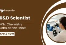MSc Chemistry Jobs at Nat Habit | Apply Now for the R&D Scientist Role MSc Chemistry Jobs at Nat Habit | Apply Now for the R&D Scientist Role