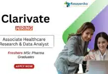 Freshers Pharma Jobs at Clarivate | MSc Graduates Apply Online Freshers Job at Clarivate MSc Life Science Graduates Apply Online (1)