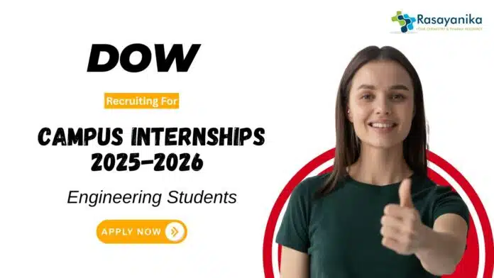 Internship Opportunity at Dow Engineering Students Apply Now for the Manufacturing & Engineering Position Internship Opportunity at Dow Engineering Students Apply Now for the Manufacturing & Engineering Position