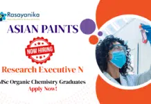 Jobs at Asian Paints | MSc Organic Chemistry Graduates Apply Now For The Research Executive Role Jobs at Asian Paints | MSc Organic Chemistry Graduates Apply Now For The Research Executive Role