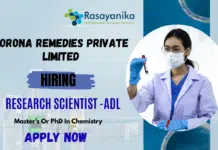 Join CORONA Remedies as a Research Scientist in ADL Join CORONA Remedies as a Research Scientist in ADL