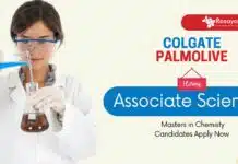 MSc Chemistry Jobs at Colgate-Palmolive | Apply Now for the Associate Scientist Role MSc Chemistry Jobs at Colgate-Palmolive | Apply Now for the Associate Scientist Role
