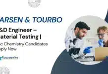 L&T Jobs as R&D Engineer – Material Testing | BSc Chemistry Candidates Apply L&T Jobs as R&D Engineer – Material Testing | BSc Chemistry Candidates Apply