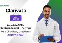 Latest Chemistry Jobs at Clarivate | Apply Now For The Associate STEM Content Analyst Role Latest Chemistry Jobs at Clarivate | Apply Now For The Associate STEM Content Analyst Role