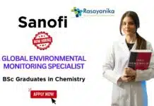 Global Environmental Monitoring Specialist Job in Hyderabad | Sanofi Hiring Sanofi Hiring BSc Chemistry Graduates | Apply Now For Global Environmental Monitoring Specialist Role