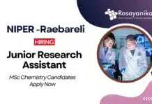 Research Jobs at NIPER Raebareli | MSc Chemistry Candidates Apply Now Research Jobs at NIPER Raebareli | MSc Chemistry Candidates Apply Now