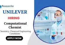 MSc Chemistry Jobs at Unilever | Apply Now Computational Chemist Role MSc Chemistry Jobs at Unilever Apply Now Computational Chemist Role