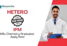 MSc Chemistry Jobs for Freshers at Hetero | Apply Now For The IP Role MSc Chemistry Jobs for Freshers at Hetero | Apply Now For The IPM Role